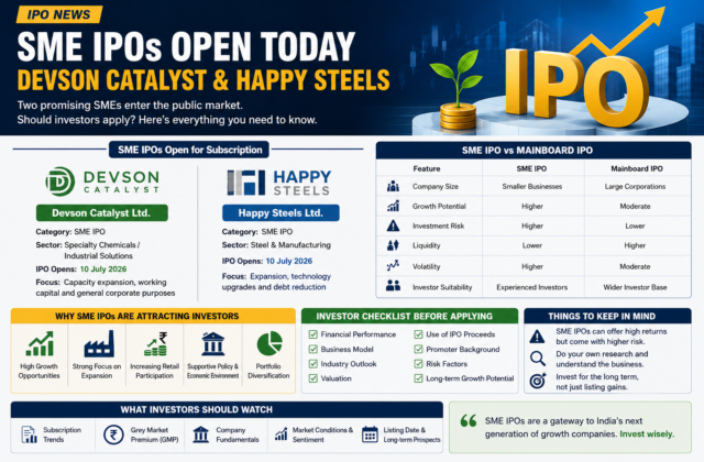 SME IPOs Opening Today: Should Investors Apply for Devson Catalyst and Happy Steels? Everything You Need to Know Before the Subscription Window Closes