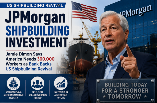 JPMorgan Shipbuilding Investment: Jamie Dimon Says America Needs 300,000 Workers as Bank Backs US Shipbuilding Revival