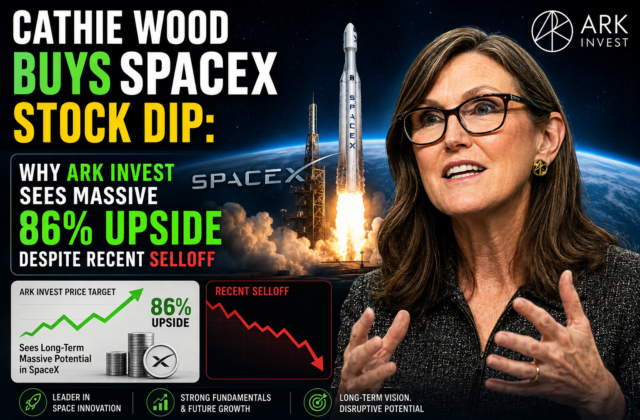 Cathie Wood Buys SpaceX Stock Dip: Why ARK Invest Sees Massive 86% Upside Despite Recent Selloff
