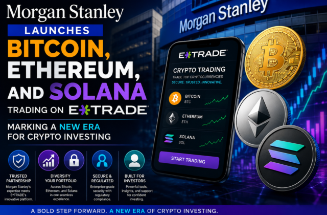 Morgan Stanley Launches Bitcoin, Ethereum, and Solana Trading on E*Trade, Marking a New Era for Crypto Investing