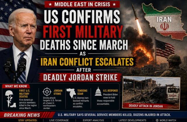 US Confirms First Military Deaths Since March as Iran Conflict Escalates After Deadly Jordan Strike
