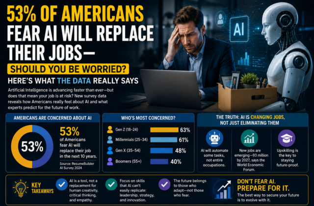 53% of Americans Fear AI Will Replace Their Jobs—Should You Be Worried? Here’s What the Data Really Says