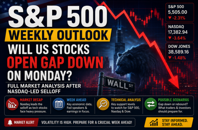 S&P 500 Weekly Outlook: Will US Stocks Open Gap Down on Monday? Full Market Analysis After Nasdaq-Led Selloff