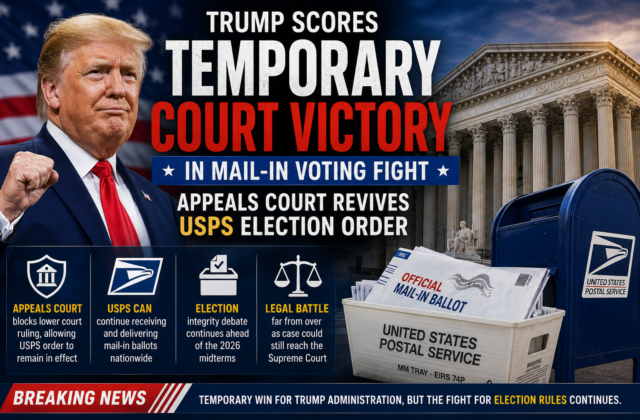 Trump Scores Temporary Court Victory in Mail-In Voting Fight as Appeals Court Revives USPS Election Order