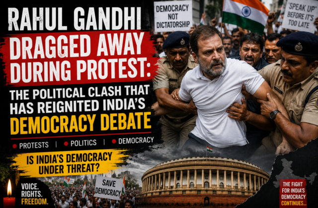 Rahul Gandhi Dragged Away During Protest: The Political Clash That Has Reignited India’s Democracy Debate