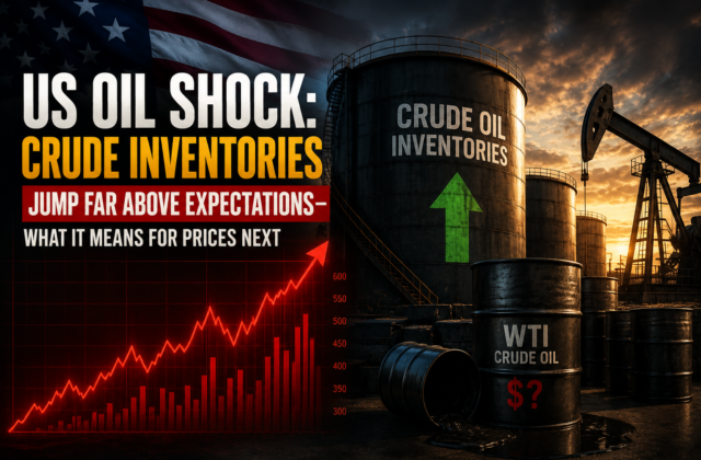 US Oil Shock: Crude Inventories Jump Far Above Expectations—What It Means for Prices Next