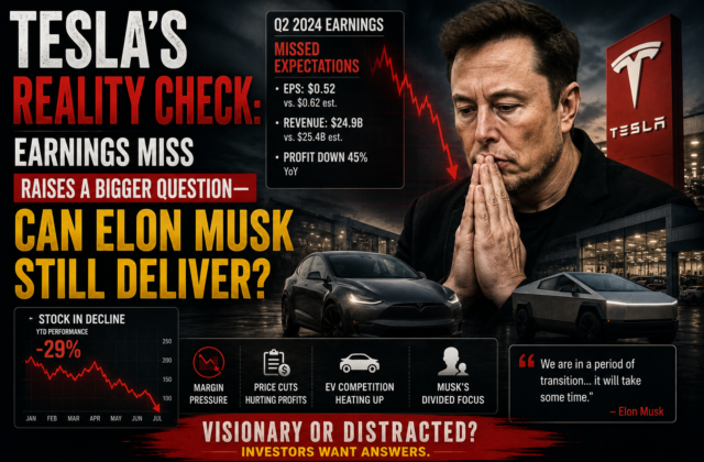 Tesla’s Reality Check: Earnings Miss Raises a Bigger Question—Can Elon Musk Still Deliver?