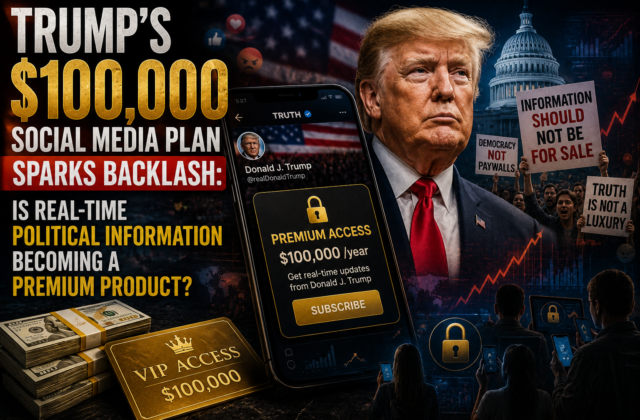 Trump’s $100,000 Social Media Plan Sparks Backlash: Is Real-Time Political Information Becoming a Premium Product?