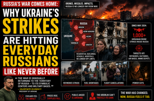 Russia’s War Comes Home: Why Ukraine’s Strikes Are Hitting Everyday Russians Like Never Before
