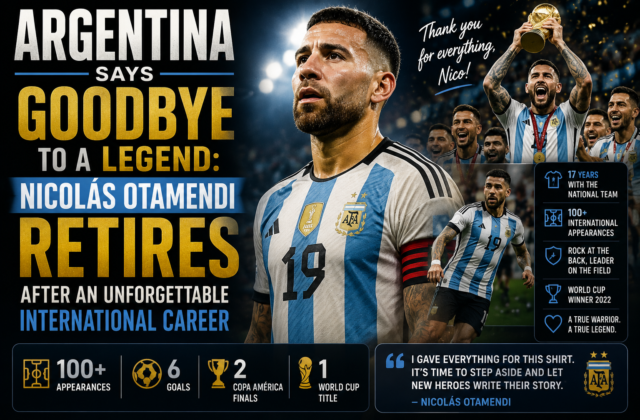 Argentina Says Goodbye to a Legend: Nicolás Otamendi Retires After an Unforgettable International Career