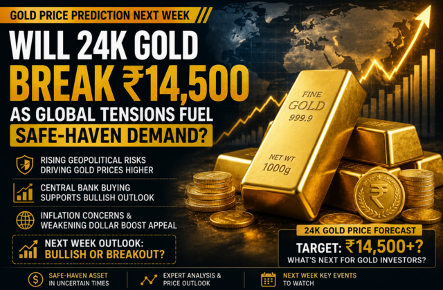 Gold Price Prediction Next Week: Will 24K Gold Break ₹14,500 as Global Tensions Fuel Safe-Haven Demand?