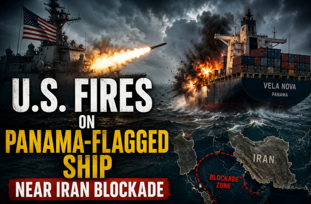 U.S. Fires on Panama-Flagged Ship Near Iran Blockade: Vela Nova Incident Raises Fresh Maritime Crisis Fears