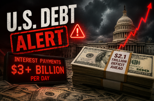 U.S. Debt Alert: Treasury Is Paying More Than $3 Billion a Day in Interest as Deficit Heads Toward $2.1 Trillion