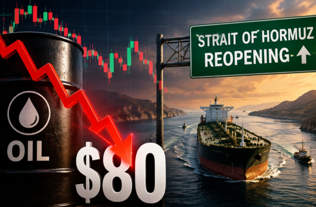 Oil Drops Near $80 as Strait of Hormuz Reopening Sparks Major Market Shift