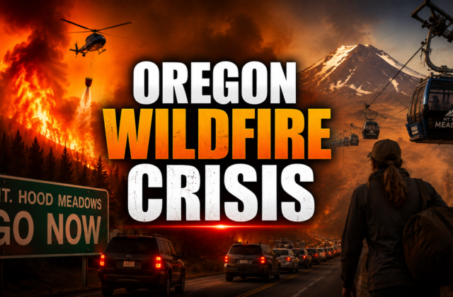 Oregon Wildfire Crisis Deepens as Grasshopper Fire Tops 34,000 Acres and Mt. Hood Meadows Ordered to “Go Now”