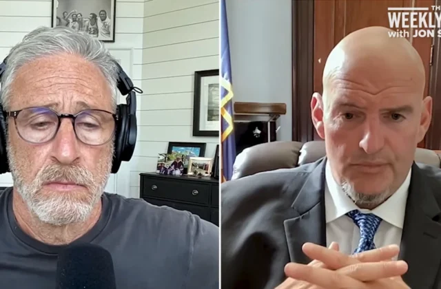 Jon Stewart Grills John Fetterman Over Israel, Trump and the Democratic Party’s Growing Divide